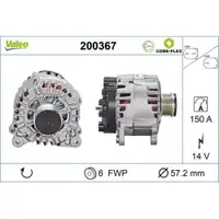 VALEO 200367 Pkw Generator - CORE-FLEX - VW