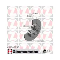 Zimmermann 470.5400.00 Bremsscheiben 2 Stück RENAULT