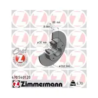 ZIMMERMANN 470.5401.00 Bremsscheiben 2 Stück RENAULT