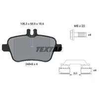 TEXTAR 2484805 PKW SBB für MERCEDES-BENZ, INFINITI