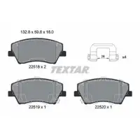 TEXTAR 2251801 PKW SBB für HYUNDAI, KIA