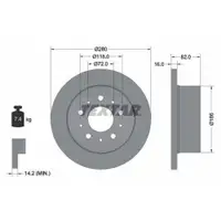 TEXTAR 92157403 Bremsscheiben 2 Stück hinten für CITROËN