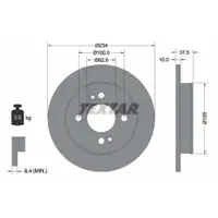 TEXTAR 92147203 Bremsscheiben 2 Stück hinten KIA