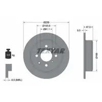 TEXTAR 92077903 Bremsscheiben 2 Stück hinten HONDA