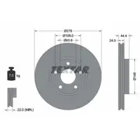 TEXTAR 92124803 Bremsscheiben 2 Stück FORD