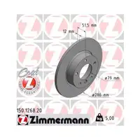 Zimmermann 150.1268.20 Bremsscheiben 2 Stück BMW