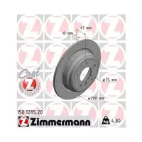 Zimmermann 150.1285.20 Bremsscheiben 2 Stück BMW