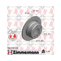 ZIMMERMANN 150.1287.20 Bremsscheiben 2 Stück BMW