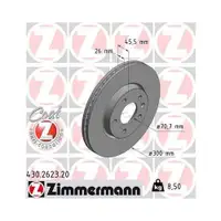 Zimmermann 430.2623.20 Bremsscheiben 2 Stück OPEL