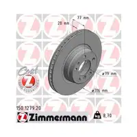 ZIMMERMANN 150.1279.20 Bremsscheiben 2 Stück BMW