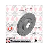 ZIMMERMANN 600.3231.52 Bremsscheiben 2 Stück VW