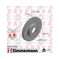ZIMMERMANN 610.3701.52 Bremsscheiben 2 Stück für VOLVO