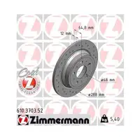 ZIMMERMANN 610.3703.52 Bremsscheiben 2 Stück für VOLVO