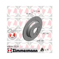 ZIMMERMANN 400.6473.20 Bremsscheiben 2 Stück MERCEDES-BENZ