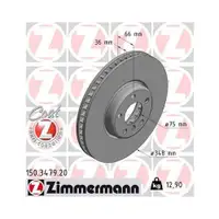 Zimmermann 150.3478.20 Bremsscheiben 2 Stück BMW