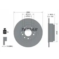 TEXTAR 92078400 Bremsscheiben 2 Stück hinten HONDA