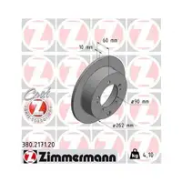 Zimmermann 380.2171.20 Bremsscheiben 2 Stück MITSUBISHI
