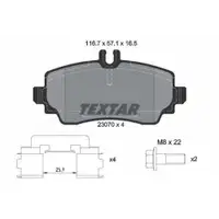 Textar Bremsenset Bremsscheiben Ø260 belüftet Bremsbeläge WK vorn Mercedes-Benz