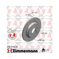 Zimmermann 610.3710.20 Bremsscheiben 2 Stück für VOLVO