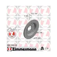 Zimmermann 280.3181.20 Bremsscheiben 2 Stück HONDA