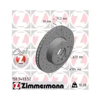 Zimmermann 150.3403.52 Bremsscheiben 2 Stück BMW
