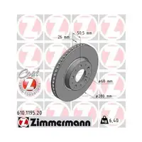 Zimmermann 610.1195.20 Bremsscheiben 2 Stück VOLVO