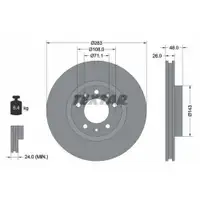 TEXTAR 92267203 Bremsscheiben 2 Stück CITROËN