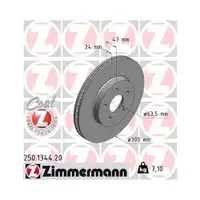 Zimmermann 250.1344.20 Bremsscheiben 2 Stück FORD
