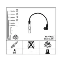 NGK 0934 Zündleitungssatz RC-VW203 für AUDI, SEAT