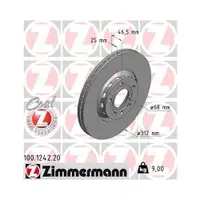 Zimmermann 100.1242.20 Bremsscheiben 2 Stück AUDI