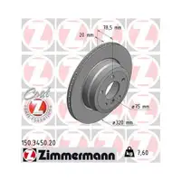 Zimmermann 150.3450.20 Bremsscheiben 2 Stück BMW