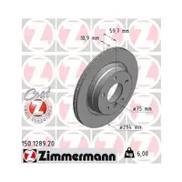 Zimmermann 150.1289.20 Bremsscheiben 2 Stück BMW