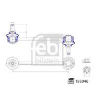 Stange/strebe Stabilisator Febi Bilstein 183046 für Peugeot für DS