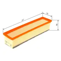 BOSCH F 026 400 598 Luftfilter S0598 für MERCEDES-BENZ