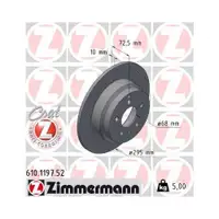 Original ZIMMERMANN 610.1197.52 Bremsscheiben 2 Stück für VOLVO