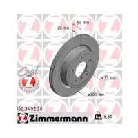 Zimmermann 150.3492.20 Bremsscheiben 2 Stück BMW