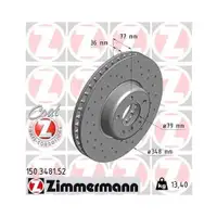 ZIMMERMANN 150.3481.52 Bremsscheiben 2 Stück für BMW