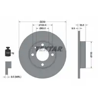 TEXTAR 92009303 Bremsscheiben 2 Stück VW