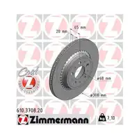 ZIMMERMANN 610.3708.20 Bremsscheiben 2 Stück VOLVO
