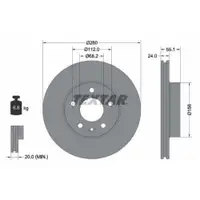 Original TEXTAR 92083805 Bremsscheiben 2 Stück vorne für VW