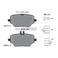Bremsbelagsatz Scheibenbremse Textar 2621501 Q+ für Mercedes Benz Hinterachse