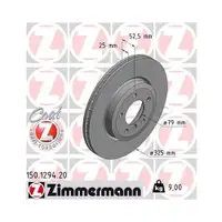 Zimmermann 150.1294.20 Bremsscheiben 2 Stück BMW