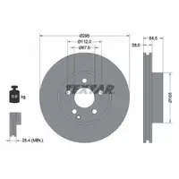 Original TEXTAR 92163205 Bremsscheiben 2 Stück vorne für MERCEDES-BENZ