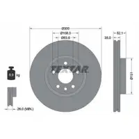 Original TEXTAR 92196905 Bremsscheiben 2 Stück vorne für FORD