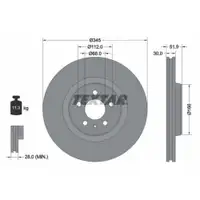 Original TEXTAR 92229205 Bremsscheiben 2 Stück für AUDI