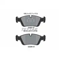 Textar Bremsbeläge vorn + Warnkontakt BMW 3er Coupe Touring Cabriolet E46 Z4 E85