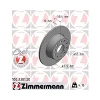ZIMMERMANN 100.3381.20 Bremsscheiben 2 Stück hinten für AUDI