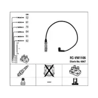 NGK 6867 Zündleitungssatz RC-VW1106 für VW