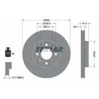 Original TEXTAR 92292103 Bremsscheiben 2 Stück vorne für RENAULT