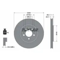 TEXTAR 92057100 Bremsscheiben 2 Stück vorne für VW
